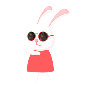 兔子戴墨镜的头像