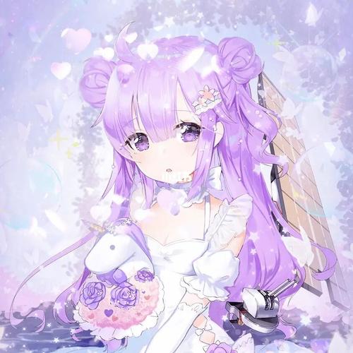 可爱紫色系头像仙女