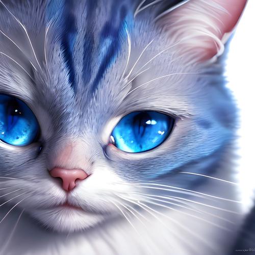 蓝色眼睛的猫咪头像