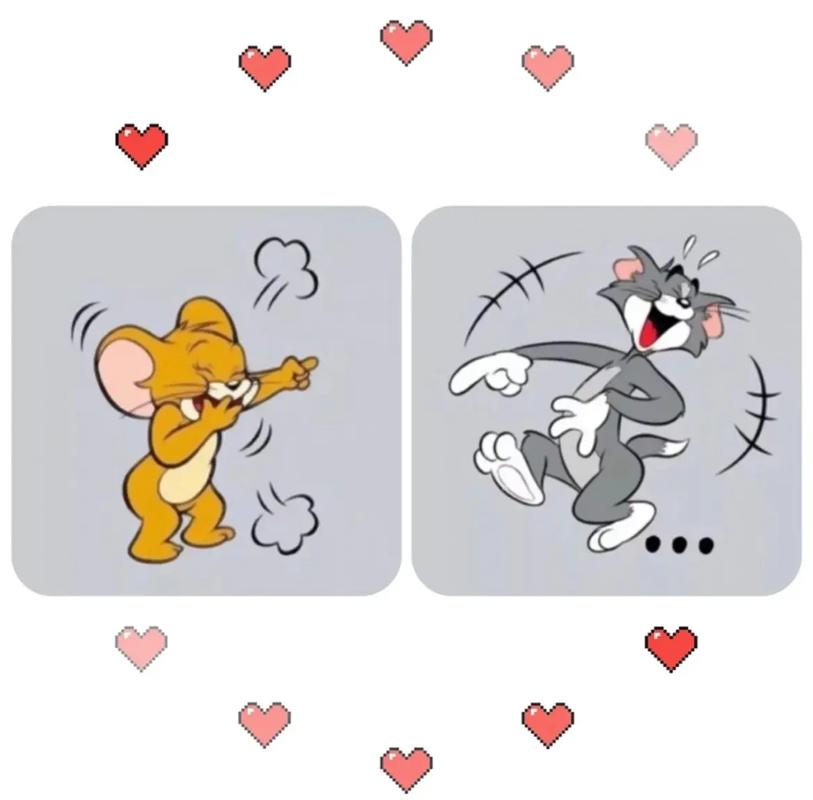 猫和老鼠可爱的情侣头像