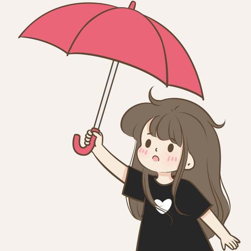 雨伞头像女生 动漫