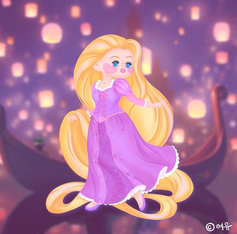 可爱仙女紫色迪士尼公主头像
