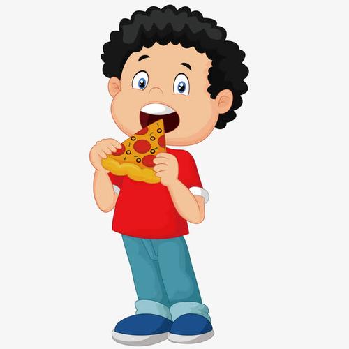 吃披萨的小男孩头像