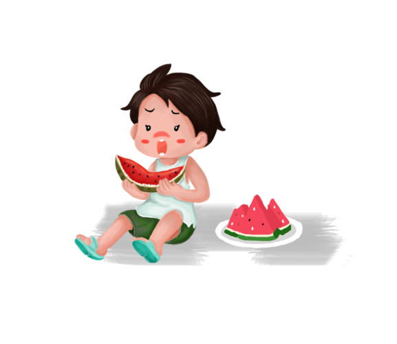 宝宝吃西瓜头像 可爱