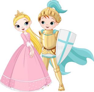 迪士尼情侣头像公主和骑士